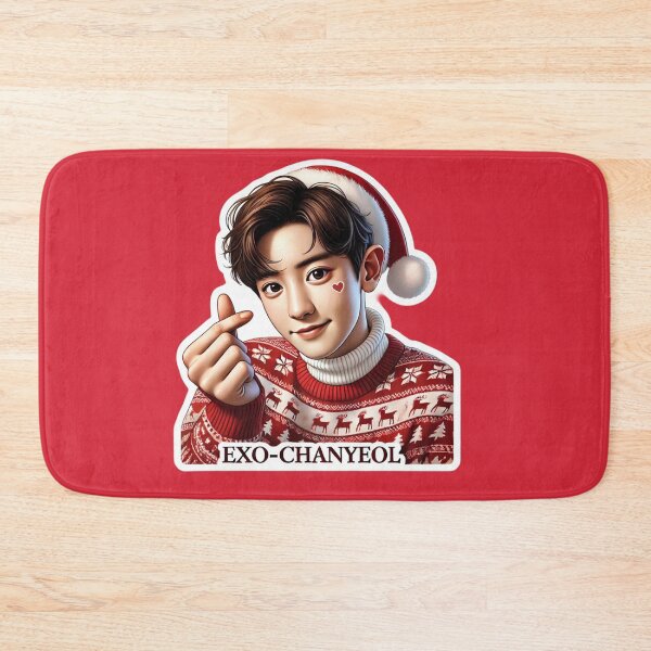 Item preview, Chanyeol Christmas Sticker | Festive EXO K-Pop Holiday Art designed and sold by DEEPDesignsART.