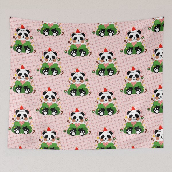 Item preview, Cutey Panda with Pinky Background and Christmas Element designed and sold by ImhStephanie421.