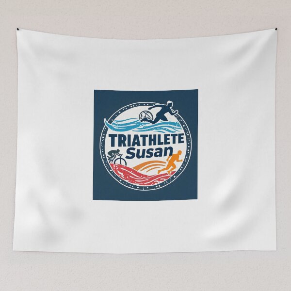 Item preview, Dynamic Triathlete Susan - Swim, Bike, Run designed and sold by Triathlongram.