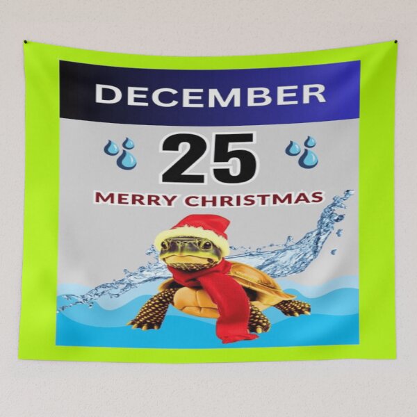 Item preview, Calendar Format of a Turtle Celebrating Christmas  designed and sold by Dreamsheaven.