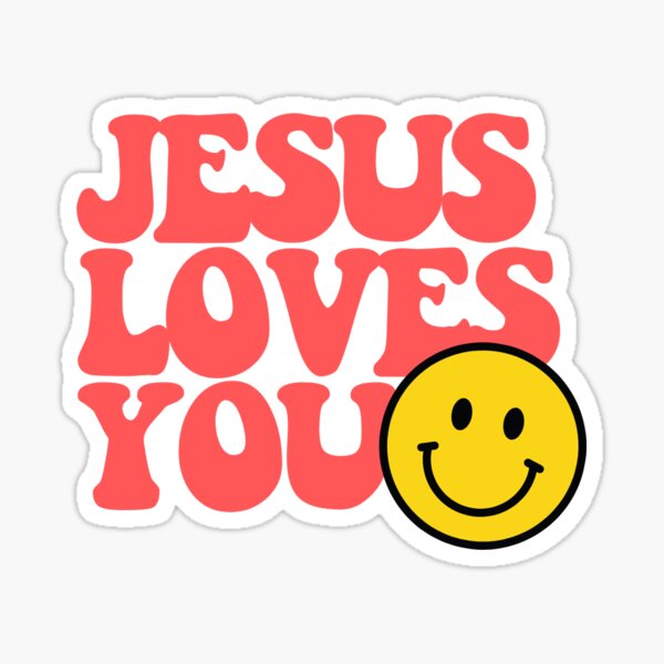 Item preview, Jesus loves you smiley designed and sold by clarabjensen.