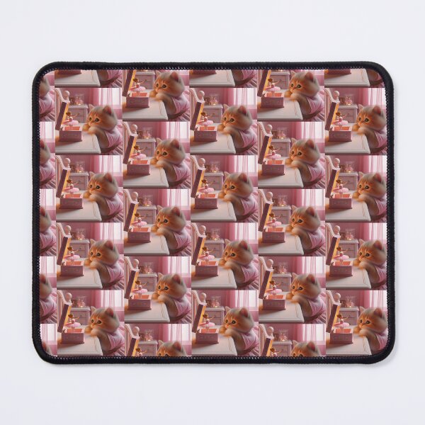 Item preview, Ginger Cat Wearing a Pink Tutu Practicing Ballet Stretches in a Bright Studio designed and sold by AlwaysHome.