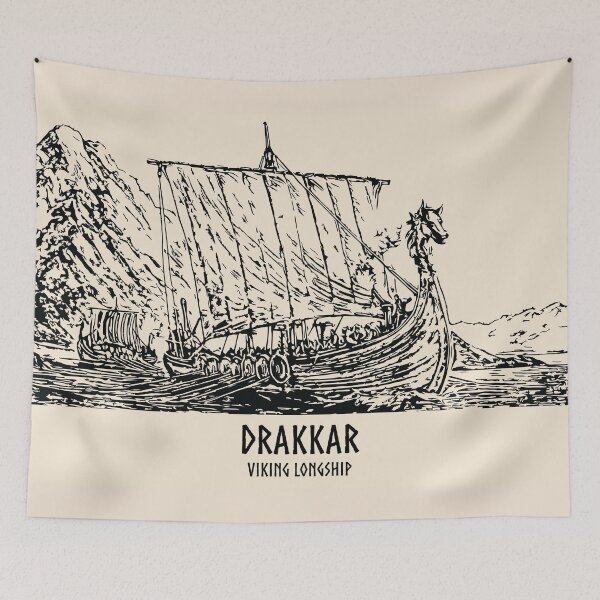 Item preview, Drakkar Viking Longship designed and sold by Lakeric Cityscapes.