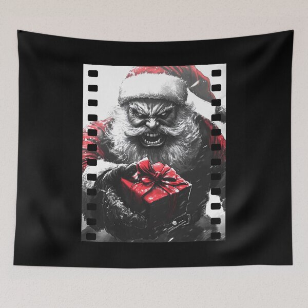 Item preview, Creepy Santa Giving a Gift - Spooky Holiday Art designed and sold by Hungry-Murphy.