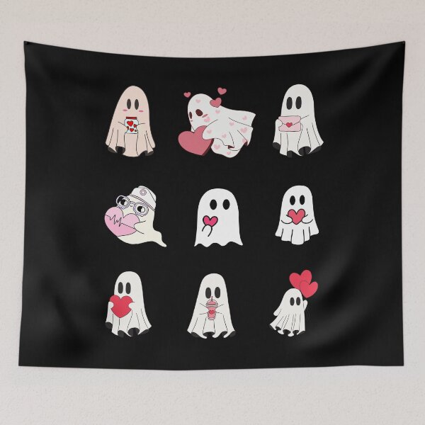 Item preview, Valentines ghosts with heart designed and sold by Mateusz Majcherek.