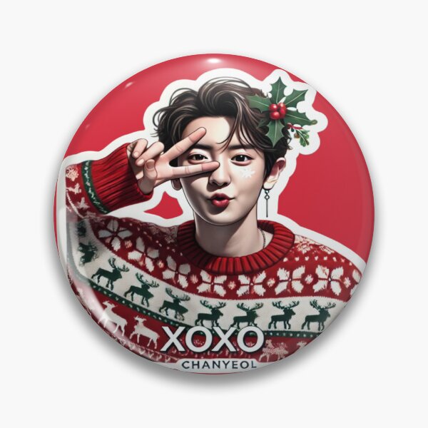 Artikelvorschau, EXO-Chanyeol-Weihnachtsaufkleber | XOXO Festliches Sammlerstück für EXO-Ls entworfen und verkauft von DEEPDesignsART.