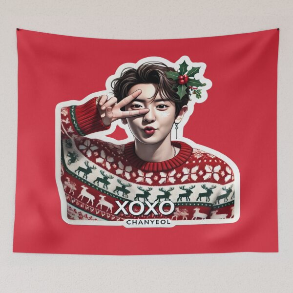 Item preview, EXO-Chanyeol Holiday Sticker | XOXO Festive Collectible for EXO-Ls designed and sold by DEEPDesignsART.