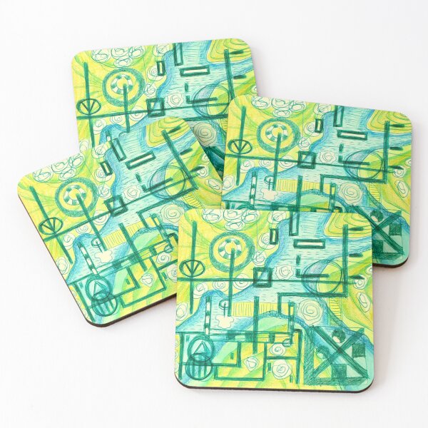 Item preview, abstract in green designed and sold by Tereza Pilar  Art.