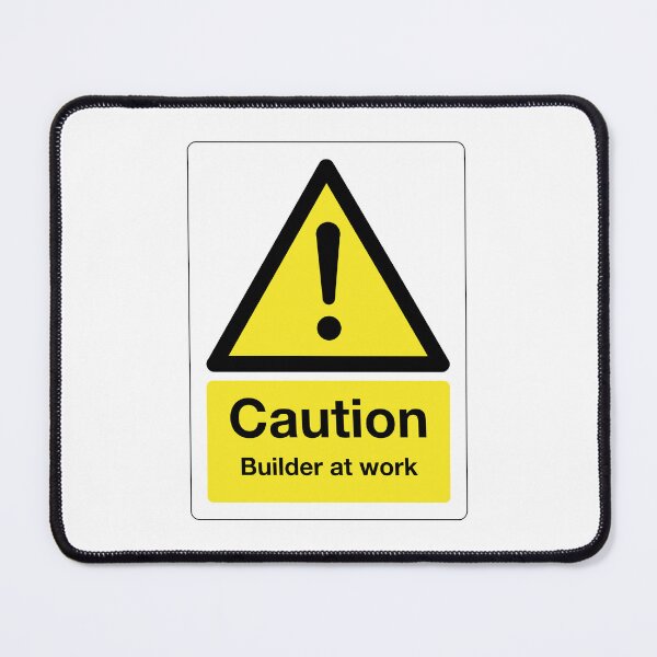 Item preview, Caution: Builder at Work Sign (on white) designed and sold by STUDIO-72.