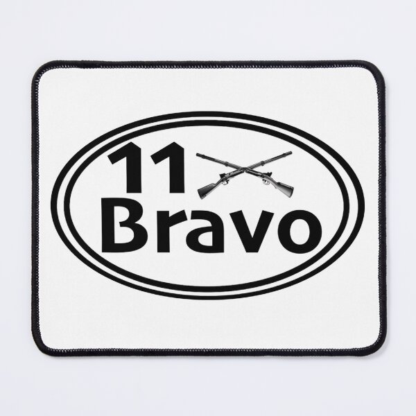 Item preview, 11 Bravo: Military term design with crossed rifles designed and sold by PSST-Design.