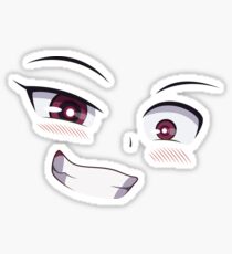 Smug Anime Face Stickers Redbubble