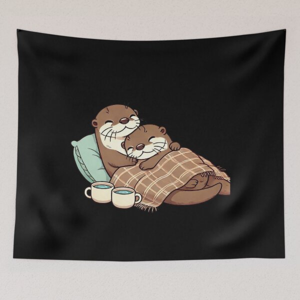 Item preview, Significant otters hugging designed and sold by Mateusz Majcherek.