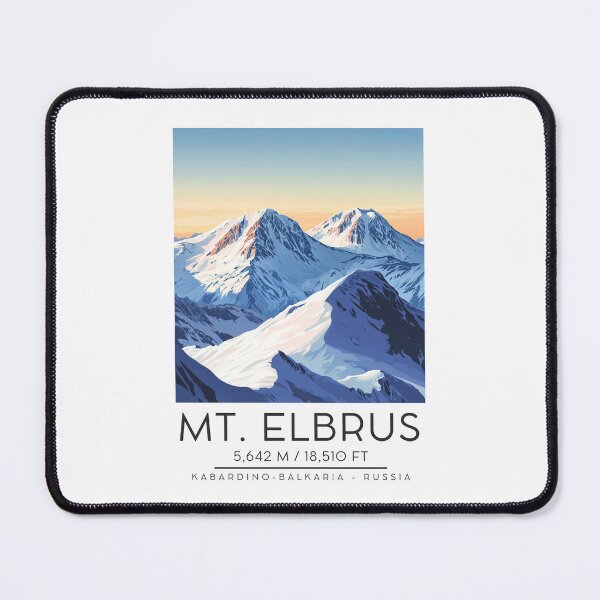 Item preview, A Vintage Illustration of Mount Elbrus - Russia designed and sold by GoodOldVintage.