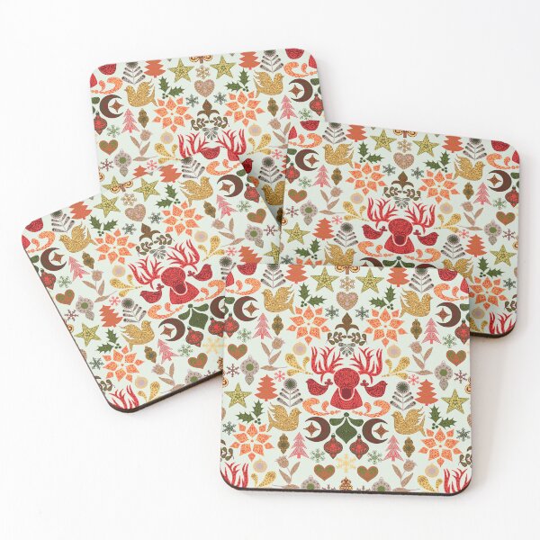 Item preview, Traditional Nordic Christmas Fantasy Red Green Gold  designed and sold by GenAumonier.