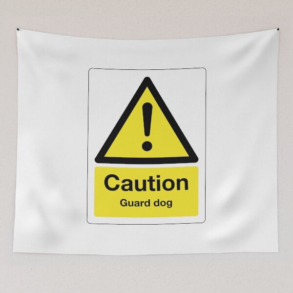 Item preview, Caution: Guard Dog Sign (on white) designed and sold by STUDIO-72.
