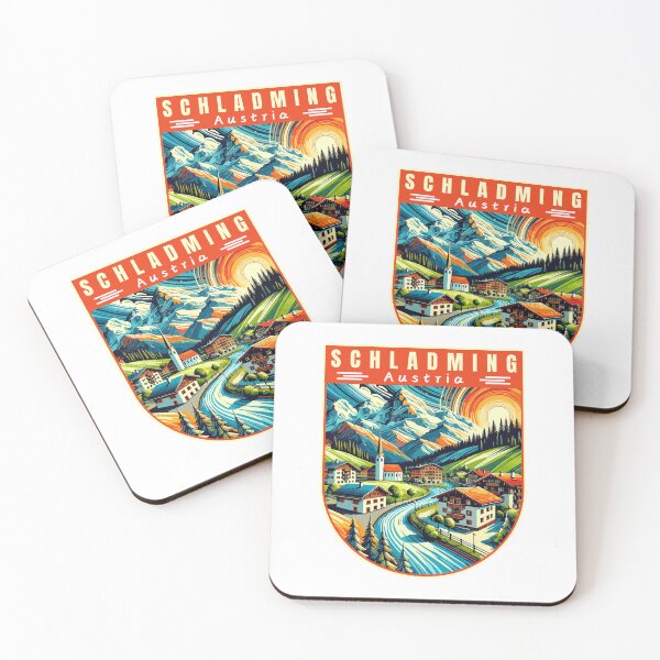 Item preview, Schladming in Austria (Styria) Vintage Vector Art Travel Badge designed and sold by MaateoDesign.