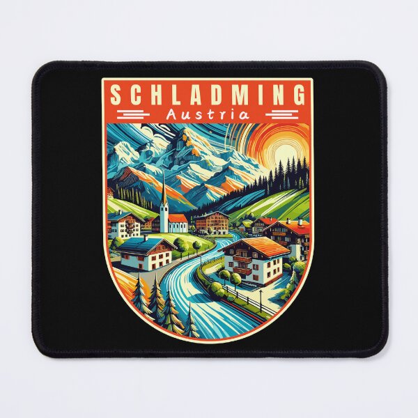Item preview, Schladming in Austria (Styria) Vintage Vector Art Travel Badge designed and sold by MaateoDesign.