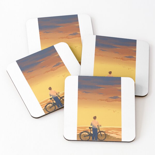 Item preview, Dreamy Sunset Bike Ride Illustration designed and sold by DigitalHubs12.