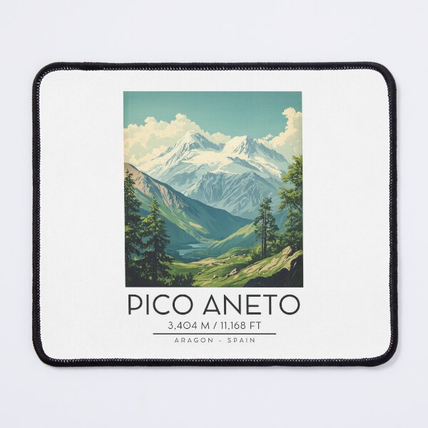 Item preview, A Vintage Illustration of Pico Aneto - Spain  designed and sold by GoodOldVintage.