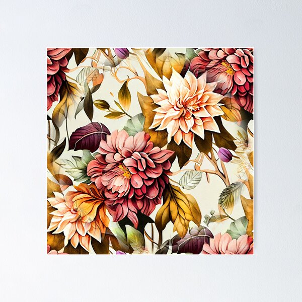 Item preview, Flowers and leaves nature #pattern #nature designed and sold by JBJart.