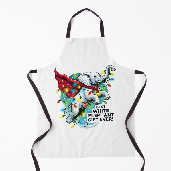 Item preview, White Elephant Joke Gift - Flying Christmas Elephant designed and sold by SamSupershirt.