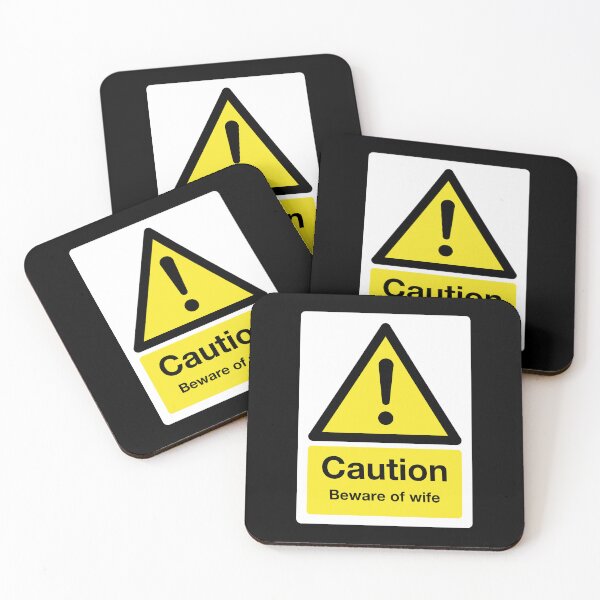 Item preview, Caution: Beware of Wife Sign (on black) designed and sold by STUDIO-72.