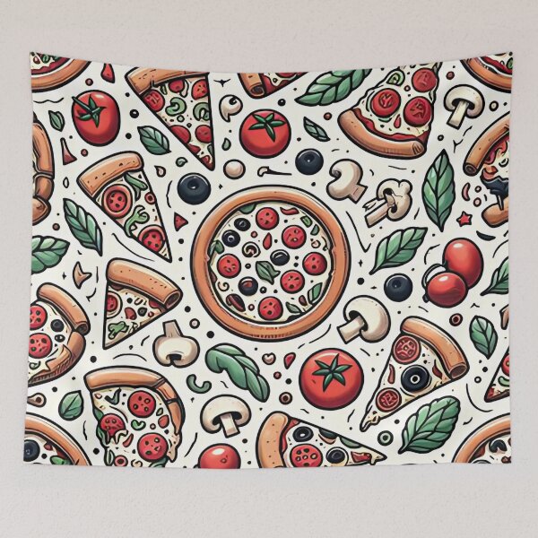 Item preview, Pizza Party Pattern designed and sold by Haji  Kamora.