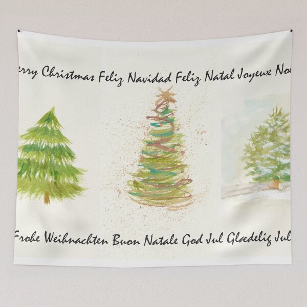 Item preview, Global Christmas Trees and Festive Greetings designed and sold by artshop77.