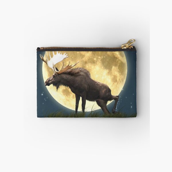 Item preview, Bull Moose and Full Moon Wildlife Art designed and sold by Skye Ryan-Evans.