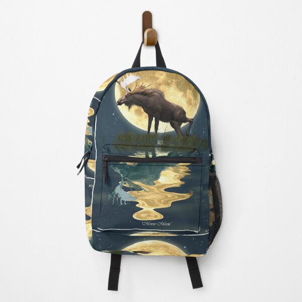 Item preview, Bull Moose and Full Moon Wildlife Art designed and sold by Skye Ryan-Evans.
