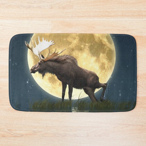 Item preview, Bull Moose and Full Moon Wildlife Art designed and sold by Skye Ryan-Evans.