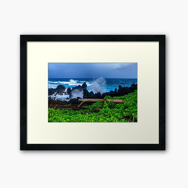 Rocky Coast of the Big Island Framed Art Print