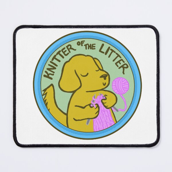 Item preview, Knitting dog (knitter of the litter) designed and sold by oscillatingsine.