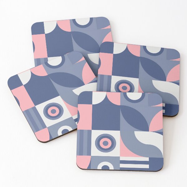 Item preview, Blue and Pink Bauhaus Geometric  designed and sold by HikaryChan.