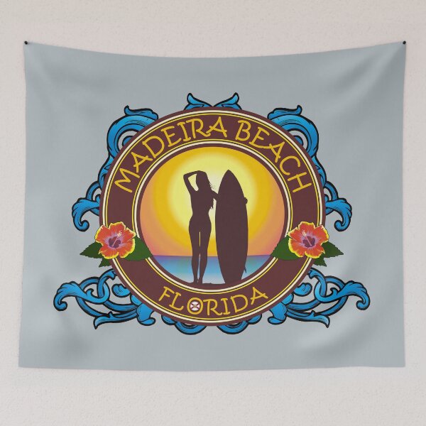 Item preview, Madeira Beach surfer girl designed and sold by studioss76.