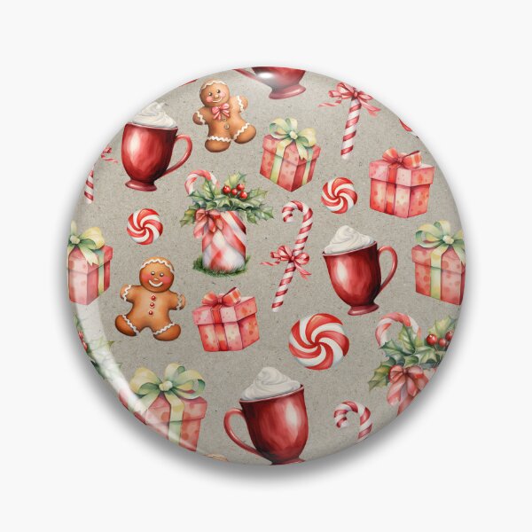 Item preview, Christmas decorations and sweets repeat pattern | seamless pattern design designed and sold by Katarzyna Dembek.