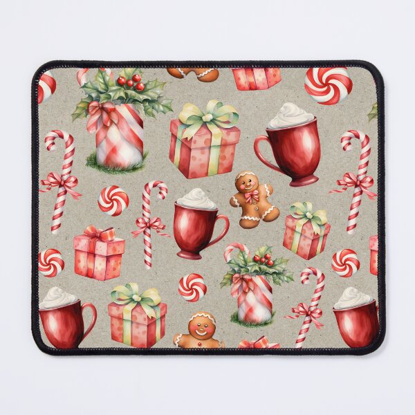 Item preview, Christmas decorations and sweets repeat pattern | seamless pattern design designed and sold by Katarzyna Dembek.