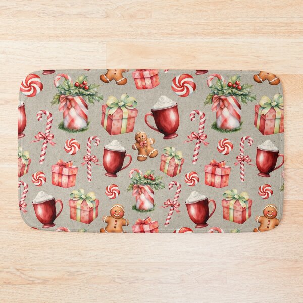 Item preview, Christmas decorations and sweets repeat pattern | seamless pattern design designed and sold by Katarzyna Dembek.