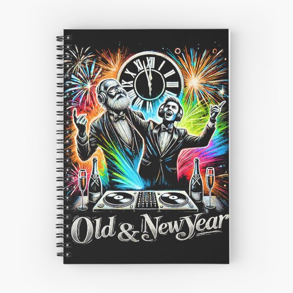 Artikelvorschau, Altes & Neues Jahr - Festliches DJ Celebration Design begrüßt das neue Jahr 2025 entworfen und verkauft von Tabu Touch.