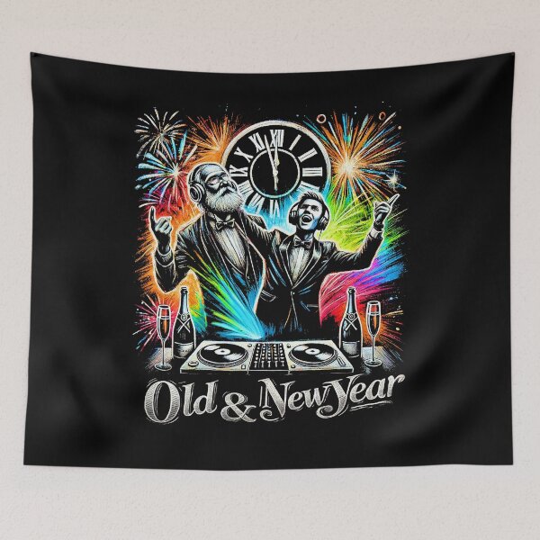 Item preview, Old & New Year - Festive DJ Celebration Design welcome new year 2025 designed and sold by Tabu Touch.