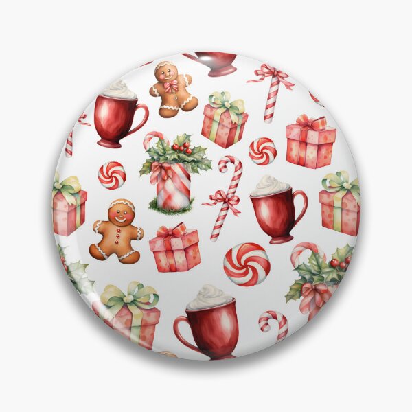 Item preview, Christmas decorations and sweets repeat pattern | seamless pattern design designed and sold by Katarzyna Dembek.