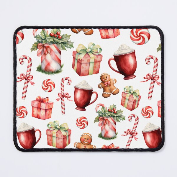 Item preview, Christmas decorations and sweets repeat pattern | seamless pattern design designed and sold by Katarzyna Dembek.