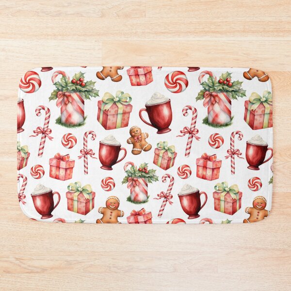 Item preview, Christmas decorations and sweets repeat pattern | seamless pattern design designed and sold by Katarzyna Dembek.