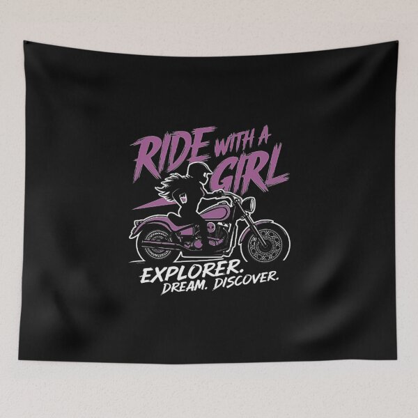 Item preview, Ride with a Girl - Motorcycle Adventure Design for Explorers designed and sold by love3617.