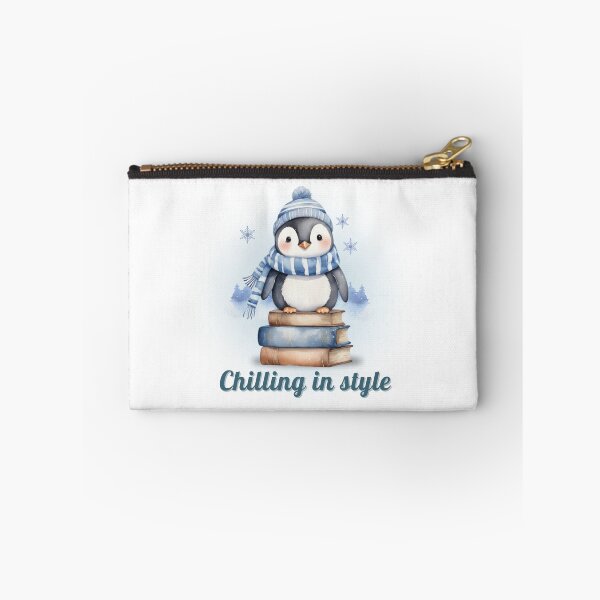 Item preview, Cute Penguin with Books - Chilling in Style designed and sold by MusesWhispers.