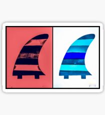 Salty surf fin Sticker
