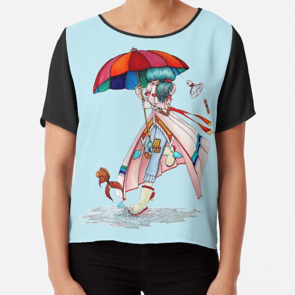 Umbrella Girl Chiffon Top