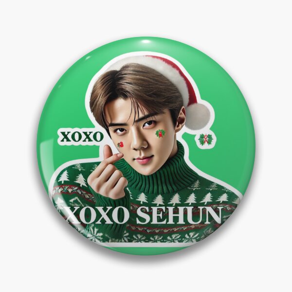 Artikelvorschau, Sehun-Weihnachtsaufkleber | XOXO Festliches Sammlerstück für EXO-Ls entworfen und verkauft von DEEPDesignsART.