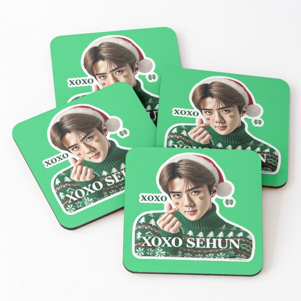 Item preview, Sehun Holiday Sticker | XOXO Festive Collectible for EXO-Ls designed and sold by DEEPDesignsART.