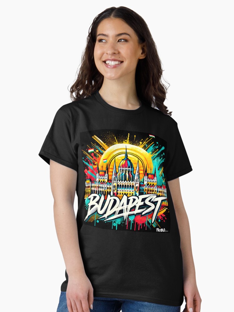 Thumbnail 2 of 7, Classic T-Shirt, TriBu.City - BUDAPEST BLACK designed and sold by TriBuCity.